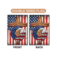 Patriotic Stars and Stripes Eagle Garden Flag, 12x18 Inch Double Sided