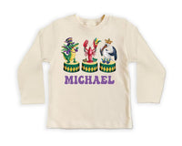 Personalized Mardi Gras Baby Bodysuit, Adorable Mardi Gras Parade Outfit