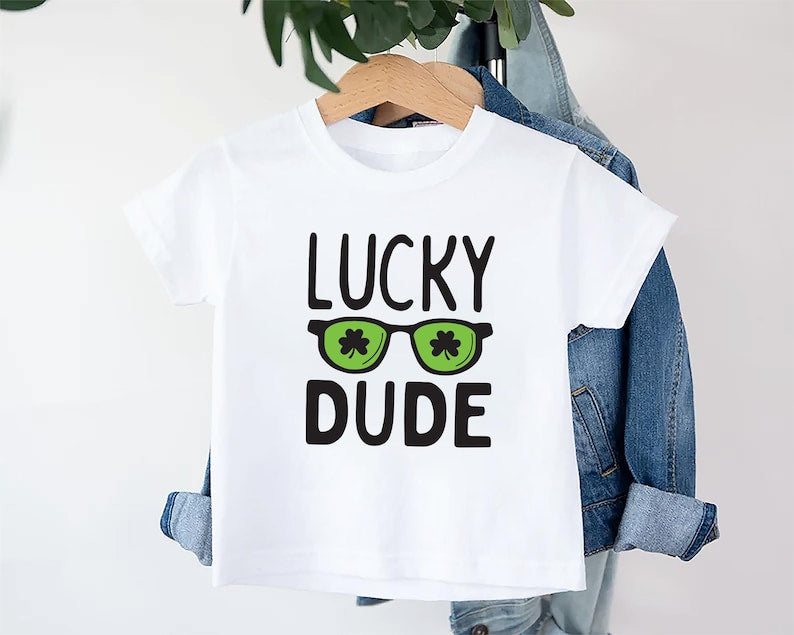 Lucky Dude St. Patrick's Day Baby Shirt, Fun St. Paddy's Gift