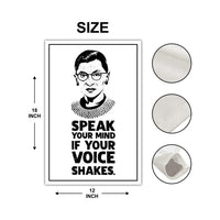 Speak Your Mind Even If Your Voice Shakes Garden Flag, 12x18 Inch Double Sided