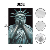 Weeping Statue of Liberty Garden Flag, 12x18 Inch Double Sided, Anti-Trump Flag, Human Rights Flag, Anti Racism Flag, Lady Liberty Flag