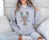 Mardi Gras Crawfish Hoodie, Crawfish Gift