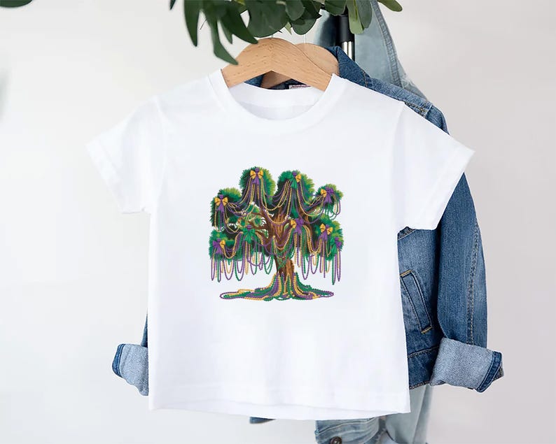 Mardi Gras Bead Tree Baby Bodysuit, Mardi Gras Festival Gift