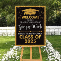 Personalized Graduation Welcome Sign, Custom Class of 2025 Party Sign, Graduation 2025 Decor, Congrats Grad Sign, Senior 2025 Party Display