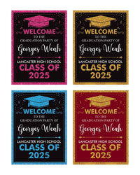 Personalized Graduation Welcome Sign, Custom Class of 2025 Party Sign, Graduation 2025 Decor, Congrats Grad Sign, Senior 2025 Party Display