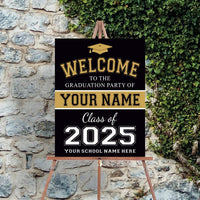 Personalized Graduation Welcome Sign, Custom Class of 2025 Party Sign, Graduation 2025 Decor, Congrats Grad Sign, Senior 2025 Party Display