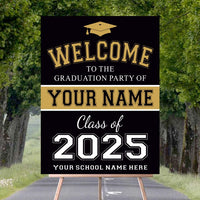 Personalized Graduation Welcome Sign, Custom Class of 2025 Party Sign, Graduation 2025 Decor, Congrats Grad Sign, Senior 2025 Party Display