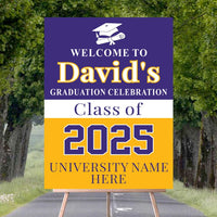 Personalized Graduation Welcome Sign, Custom Class of 2025 Party Sign