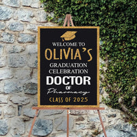 Personalized Graduation 2025 Welcome Sign, Custom Doctor of Pharmacy Class of 2025