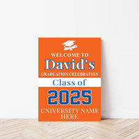 Personalized Graduation Welcome Sign, Custom Class of 2025 Party Sign