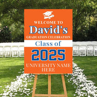 Personalized Graduation Welcome Sign, Custom Class of 2025 Party Sign