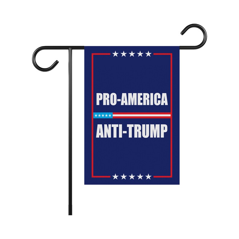 Pro America Garden Flag, 12x18 Inch Double Sided, Anti-Trump, Resist Hate Flag, Women's Rights Flag, Resist Racism Flag, Resist Fascism Flag