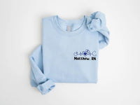 Embroidered Custom Nurse Sweatshirt, Personalized Nursing Gift