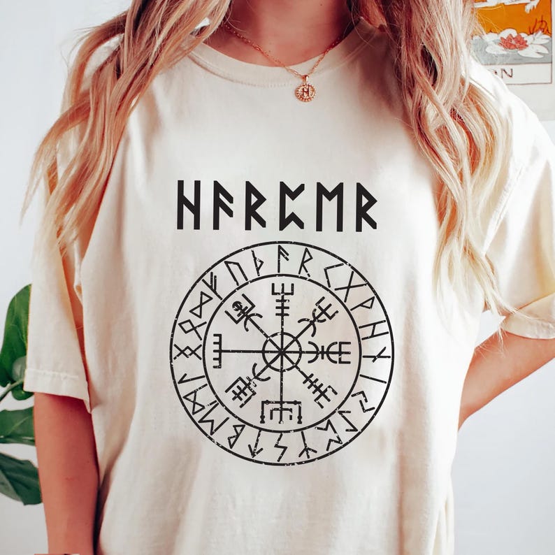 Personalized Viking Runes Short Sleeve T-Shirt, Viking Clothes Gift