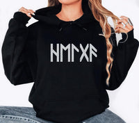 Personalized Viking Runes Hoodie, Viking Clothes Gift