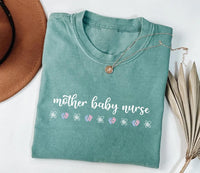 Mother Baby Nurse Short Sleeve T-Shirt, Labor and Delivery Nurse Gift