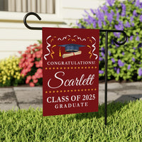 Personalized College Graduation Garden Flag, Double Sided Custom School, University Logo, Class of 2025 Yard Sign, Graduate Celebration Flag