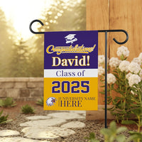 Personalized College Graduation Garden Flag, Double Sided Custom School, University Logo, Class of 2025 Yard Sign, Graduate Celebration Flag