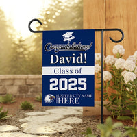 Personalized College Graduation Garden Flag, Double Sided Custom School, University Logo, Class of 2025 Yard Sign, Graduate Celebration Flag