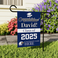 Personalized College Graduation Garden Flag, Double Sided Custom School, University Logo, Class of 2025 Yard Sign, Graduate Celebration Flag