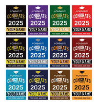 Personalized Graduation Garden Flag, Double Sided, Custom Name & School, Outdoor Graduation Decoration 2025 Yard Sign, Class of 2025 Flag