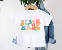 Beach Babe Baby Bodysuit, Baby Shirt, Toddler Sweatshirt - Retro Summer Outfit