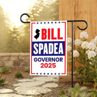 Bill Spadea For New Jersey Governor 2025 Garden Flag, Double Sided, 2025 Governor Flag, Elections Flag, Race Red White & Blue Flag