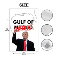 Gulf of America Garden Flag, 12x18 Inch Double Sided, Trump Won Get Over It Lawn Flag, 45 47 President Donald Trump Flag, Trump Won Flag