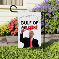 Gulf of America Garden Flag, 12x18 Inch Double Sided, Trump Won Get Over It Lawn Flag, 45 47 President Donald Trump Flag, Trump Won Flag