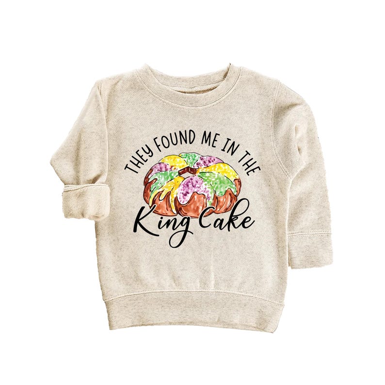 They Found Me in the King Cake Baby Shirt, Minimalist Baby Shower Gift