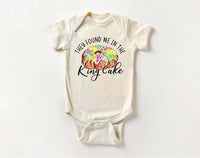 They Found Me in the King Cake Baby Shirt, Minimalist Baby Shower Gift