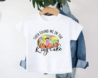 They Found Me in the King Cake Baby Shirt, Minimalist Baby Shower Gift