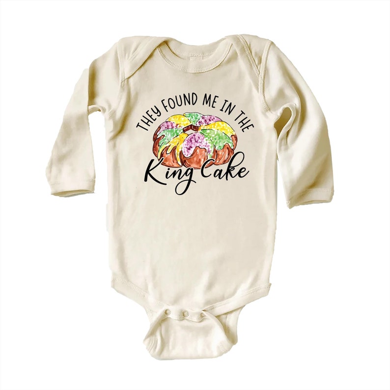 They Found Me in the King Cake Baby Shirt, Minimalist Baby Shower Gift