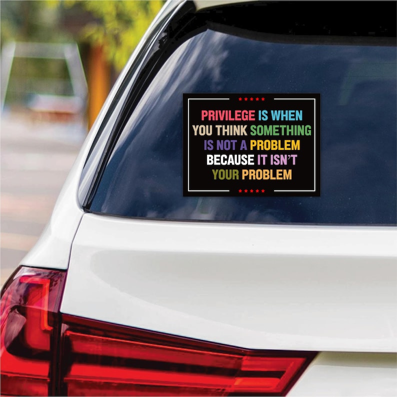 Privilege Vinyl Sticker, Resist Hate Decal, Anti-Trump, Resist Racism Sticker, Resist Fascism Car Bumper Sticker