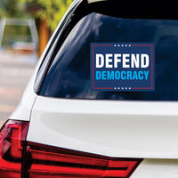 Defend Democracy Vinyl Sticker, Resist Hate Decal, Anti-Trump, Resist Racism Sticker, Resist Fascism Car Bumper Sticker