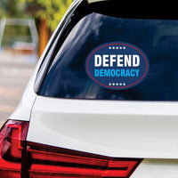 Defend Democracy Vinyl Sticker, Resist Hate Decal, Anti-Trump, Resist Racism Sticker, Resist Fascism Car Bumper Sticker