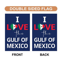 I Love the Gulf of Mexico, Subtle FDT Garden Flag, 12x18 Inch Double Sided, Resist Hate, Anti-Trump, Resist Racism Flag, Resist Fascism Flag