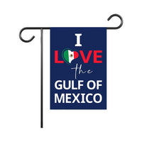 I Love the Gulf of Mexico, Subtle FDT Garden Flag, 12x18 Inch Double Sided, Resist Hate, Anti-Trump, Resist Racism Flag, Resist Fascism Flag