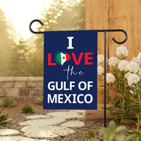 I Love the Gulf of Mexico, Subtle FDT Garden Flag, 12x18 Inch Double Sided, Resist Hate, Anti-Trump, Resist Racism Flag, Resist Fascism Flag