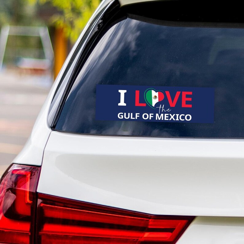 I Love the Gulf of Mexico, Subtle FDT Vinyl Sticker, Resist Hate, Anti-Trump, Resist Racism, Resist Fascism Car Bumper Sticker