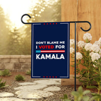 Don't Blame Me I Voted for Kamala Garden Flag, Double Sided, Resist Hate, Anti-Trump, Pro Women's Rights, Resist Racism, Resist Fascism Flag