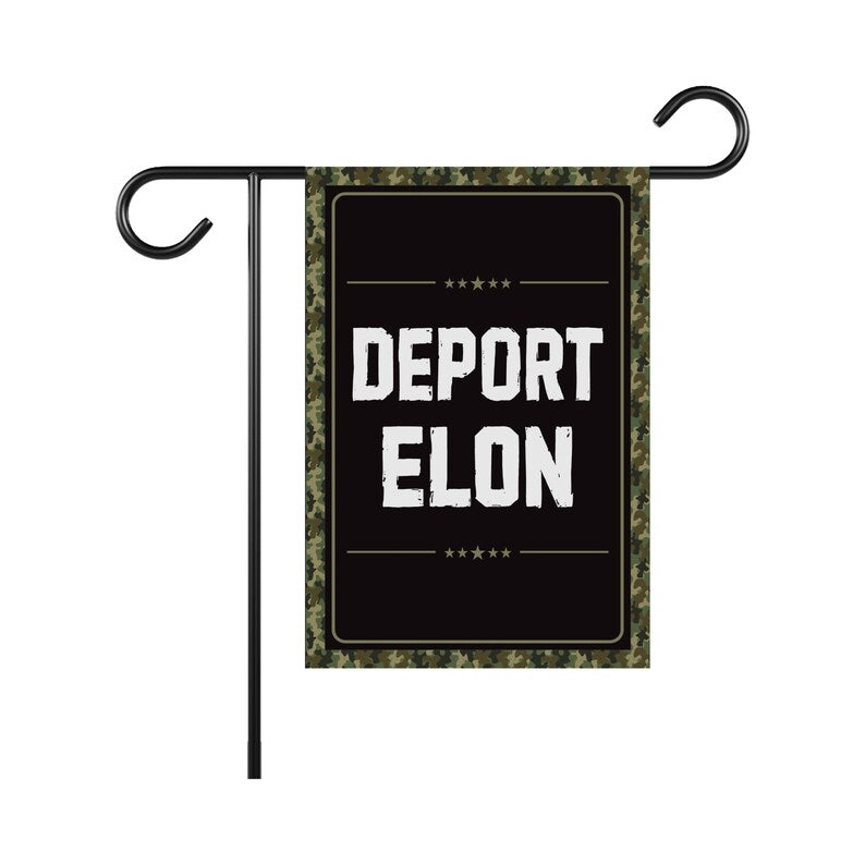 Deport Elon Garden Flag, 12x18 Inch Double Sided, Resist Hate Flag, Anti-Trump Flag, Resist Racism Flag, Resist Fascism Flag