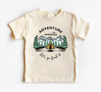 Adventure Awaits Let's Go Find It Baby Sweatshirt, Camping Nature Explore Gift