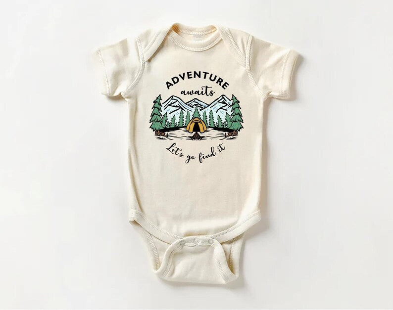 Adventure Awaits Let's Go Find It Baby Sweatshirt, Camping Nature Explore Gift