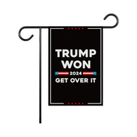 Trump Won Get Over It Garden Flag, 12x18 Inch Double Sided, JD Vance Lawn Flag, 45 47 President Donald Trump Flag, Trump Won Flag