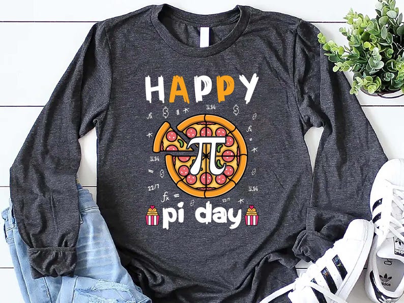 Happy Pi Day Pizza Pie Long Sleeve Shirt