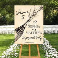 Engagement Party Welcome Sign, Engagement Decor, Custom We're Engaged Sign