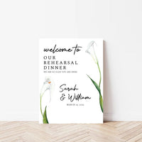 Rehearsal Dinner Welcome Sign, Custom Rehearsal Sign, Wedding Rehearsal Dinner Sign