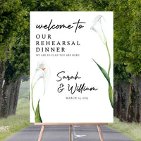 Rehearsal Dinner Welcome Sign, Custom Rehearsal Sign, Wedding Rehearsal Dinner Sign