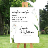 Rehearsal Dinner Welcome Sign, Custom Rehearsal Sign, Wedding Rehearsal Dinner Sign